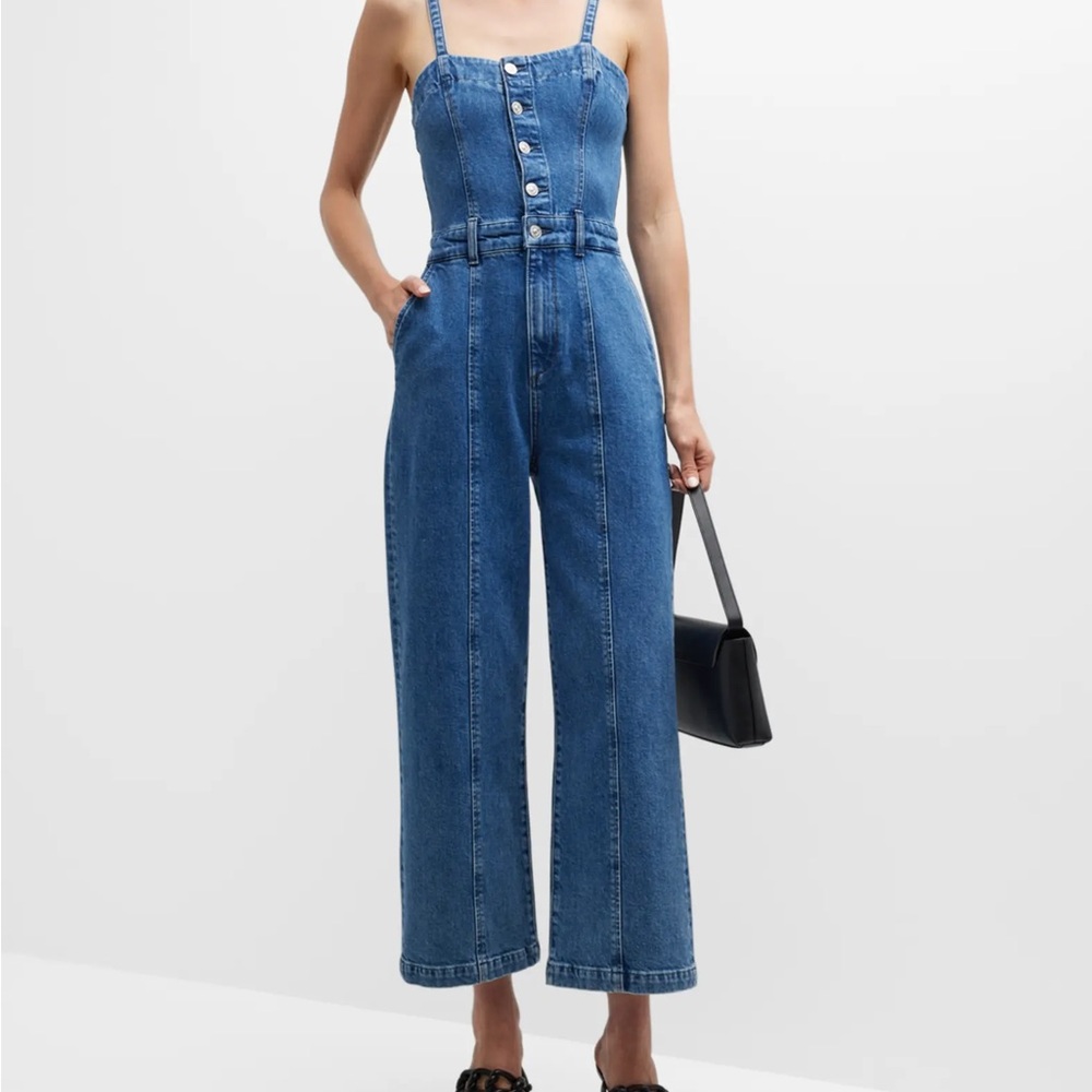 PAIGE Women's Blue Denim Overalls